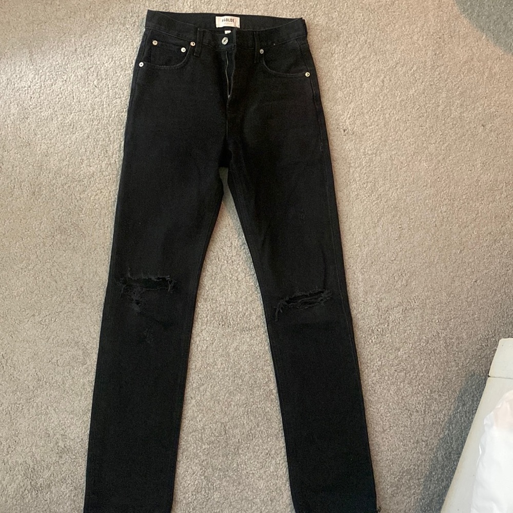 Agolde Women's High Rise Jeans - Black